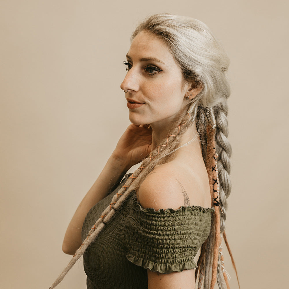Accent set dreadlocks, dreads styling, installing