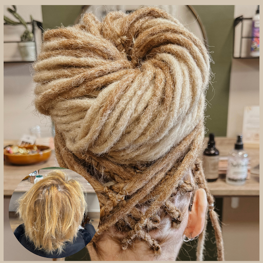 From short blonde hair to Sand Storm Back length