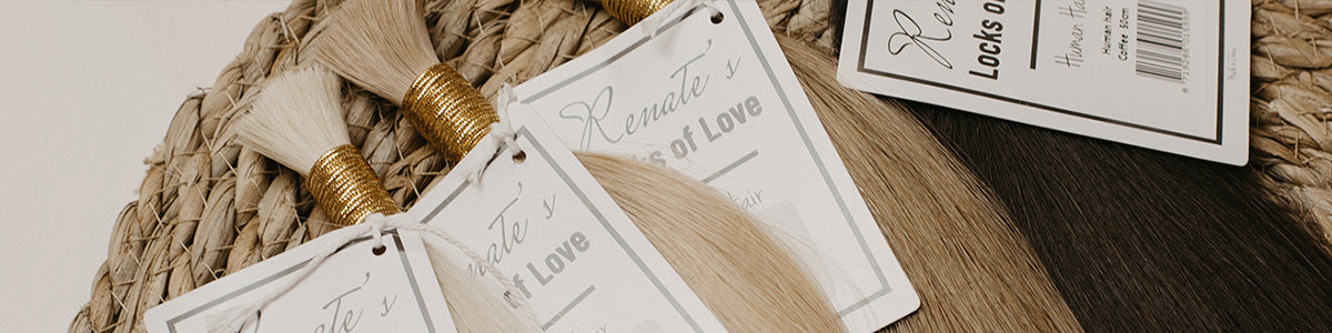 Human hair in different shades