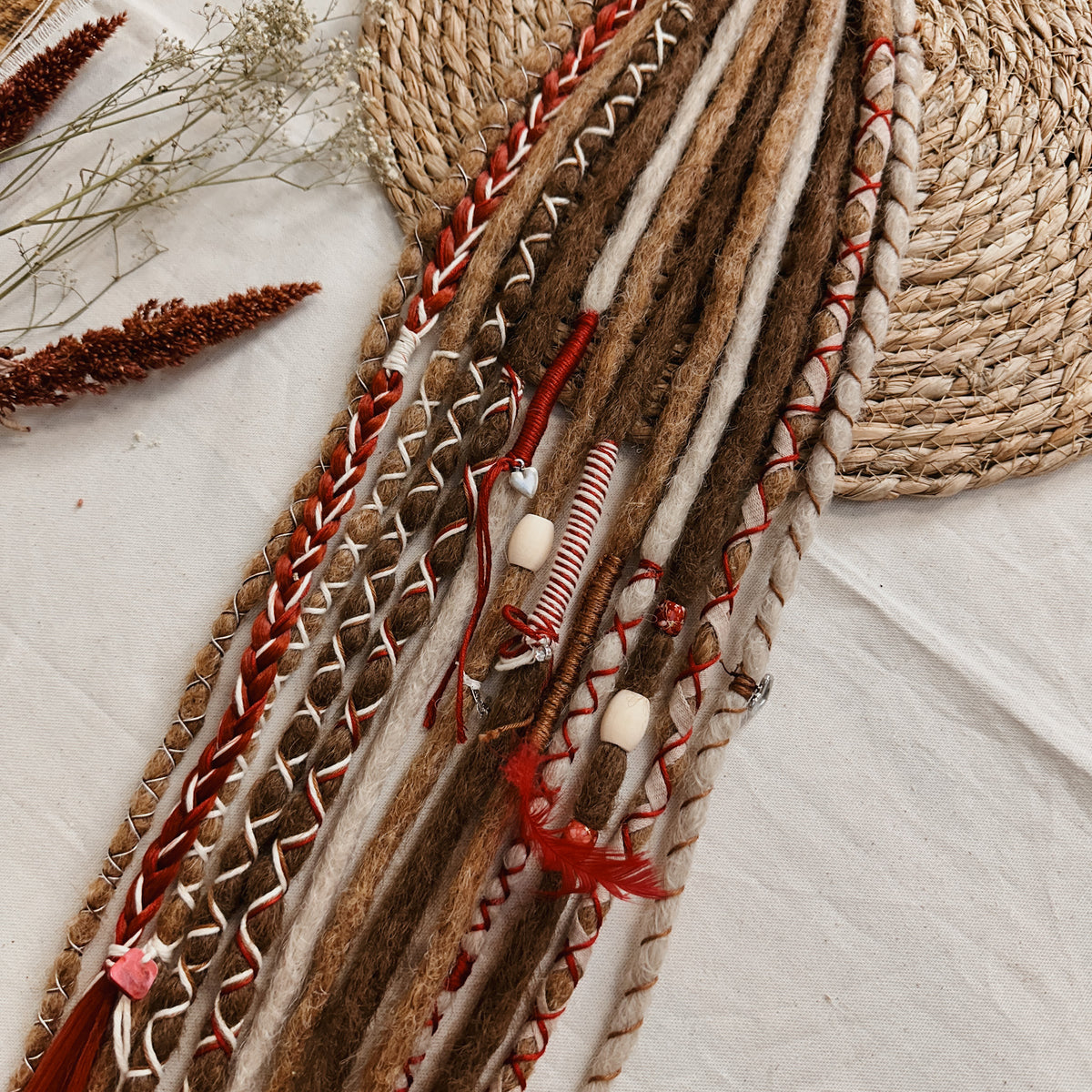Partially Decorated Dreadlocks | reusable and synthetic