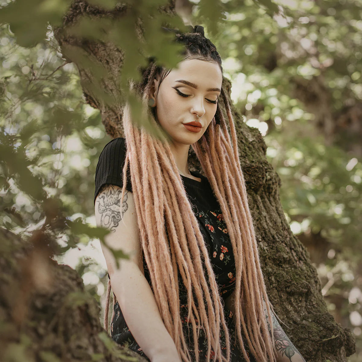 Synthetic Dreadlocks Locks of Love Rusty Pink