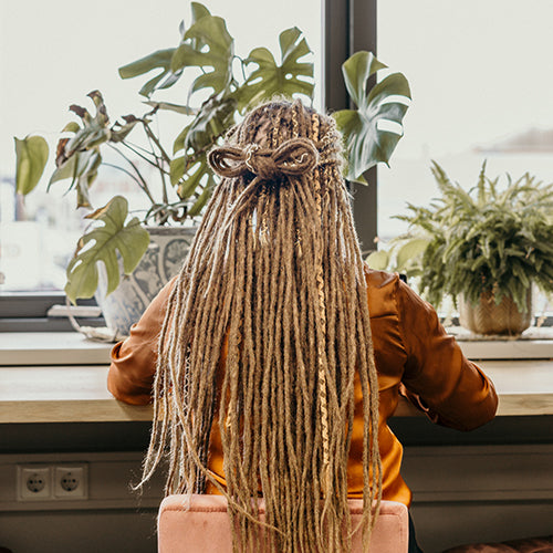 Synthetic Dreadlock Extensions Locks of Love Dark Blonde