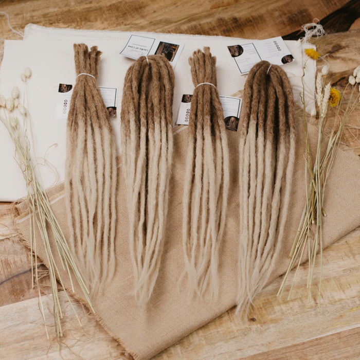 Dreadshop Synthetic Dreadlock Extensions Locks of Love Dark Blonde Sand Storm