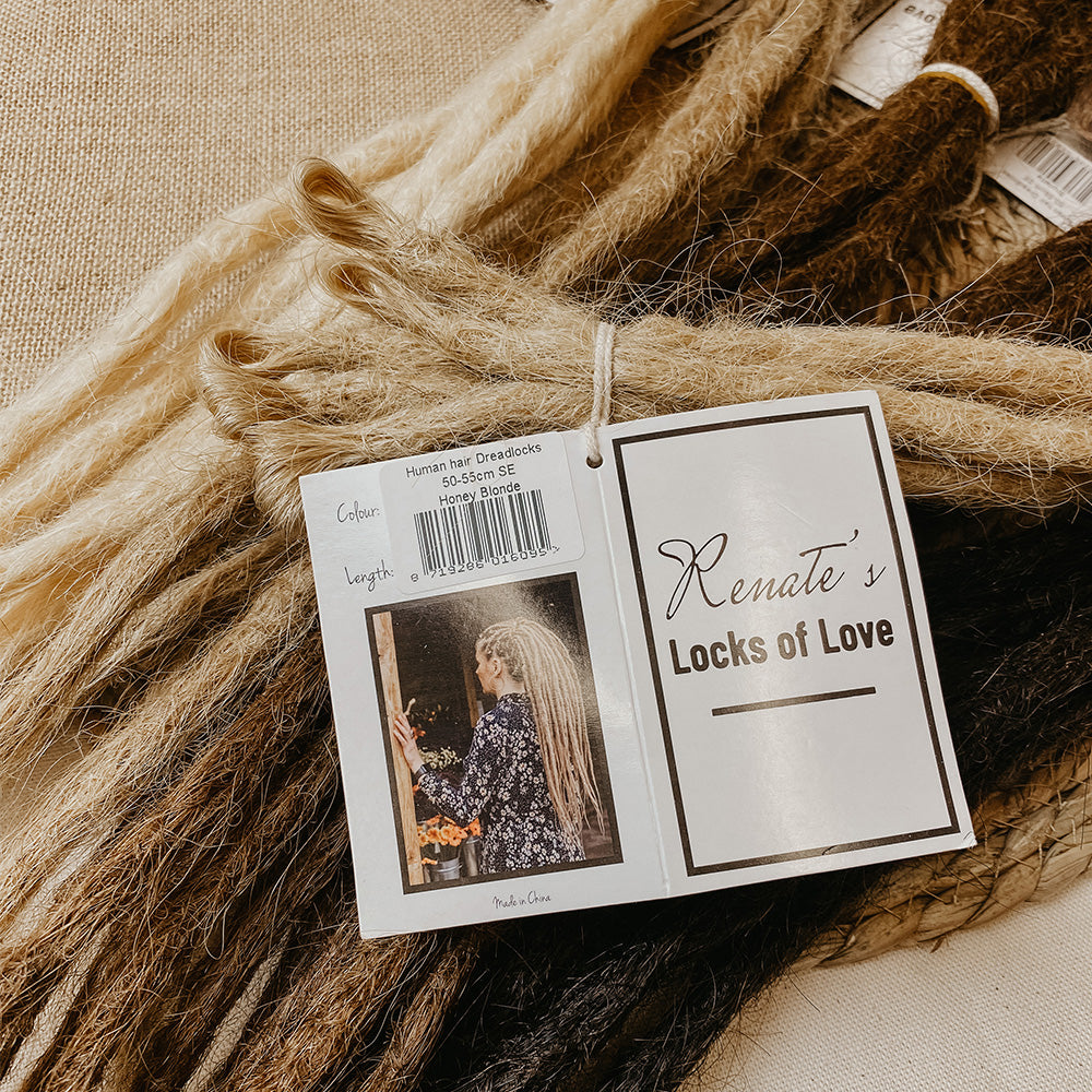 Human hair dreadlock extensions