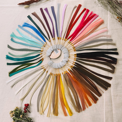 Sample ring of Henlon Hair, color ring by Dreadshop, synthetic hair samples