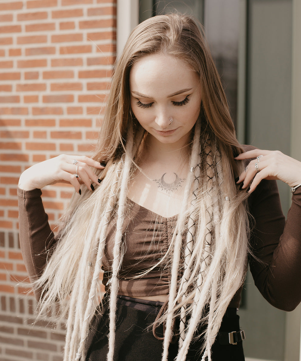 Partial Synthetic dreadlock extensions, locks of love by dreadshop