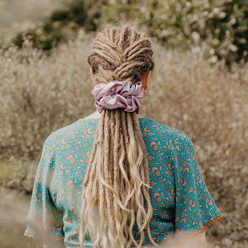 Spiralock Satin Scrunchie Lavender Dreadlock Accessoire