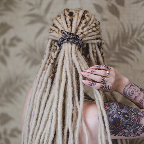 Dreadlock accessoire spiralock black and white patterns