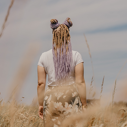 Dreadshop Thin Locks of Love Violet by Di Back Length