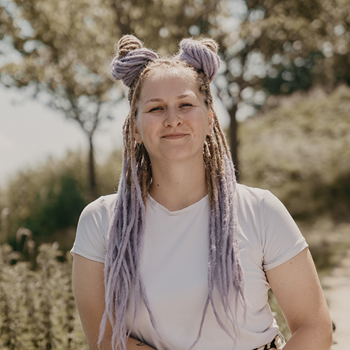 Dreadshop Thin Locks of Love Violet by Di Back Length