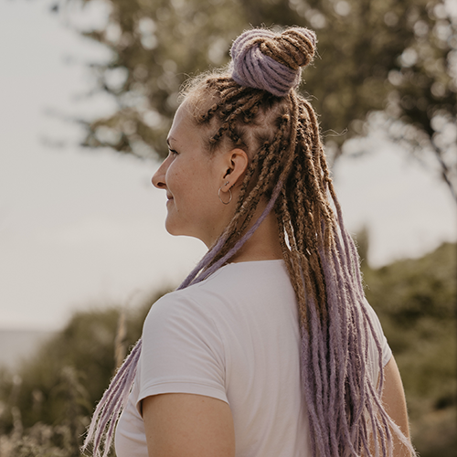 Dreadshop Thin Locks of Love Violet by Di Back Length