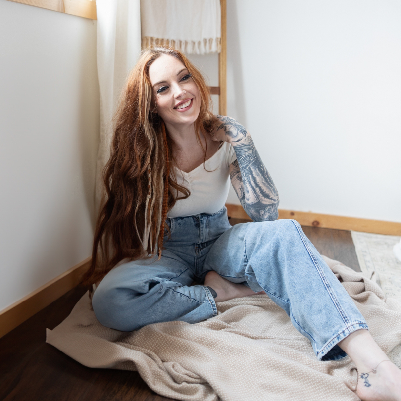 Partial Synthetic Dreadlocks Ginger And Green With Braid