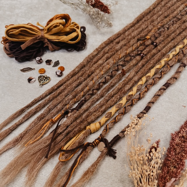 Decorated dreads with DIY set Autumn Glow