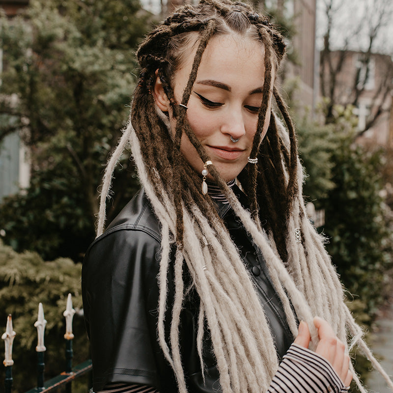 Synthetic dreadlock extensions, locks of love chocolate swirl by dreadshop