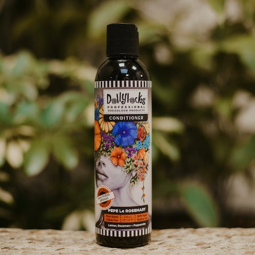 Dollylocks Dreadlock Conditioner. Pepe Le Rosemary scent now available at Dreadshop. Ultimate Dread care
