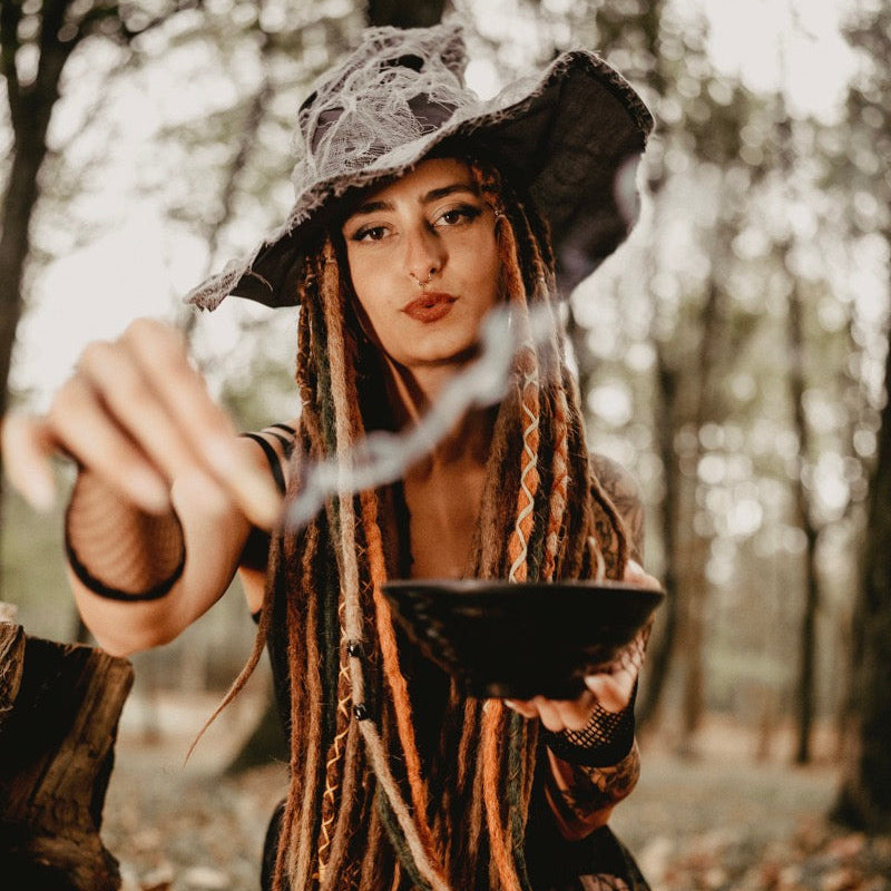 Halloween style dreadlock extensions by Dreadshop. Witch costume