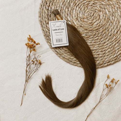 medium brown Human hair, hair & tools