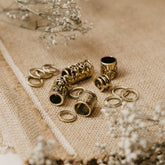 Gold Beads set for dreadlocks at Dreadshop