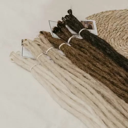 Human hair locks of Love, Different colors, Loose bundles Human hair dreads, shop the look 