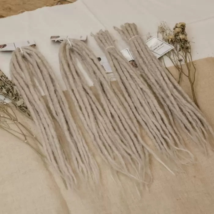 4 bundles of the dreadset Ash blonde Back length Locks of Love Shop the look, dreadset full head, Dreadset original locks of love