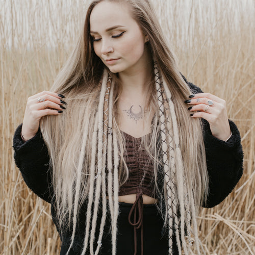 Partial synthetic dreadlock extensions, locks of love by dreadshop