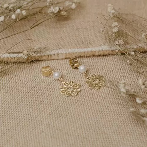 Set boho flower beads, Accessories, Golden beads