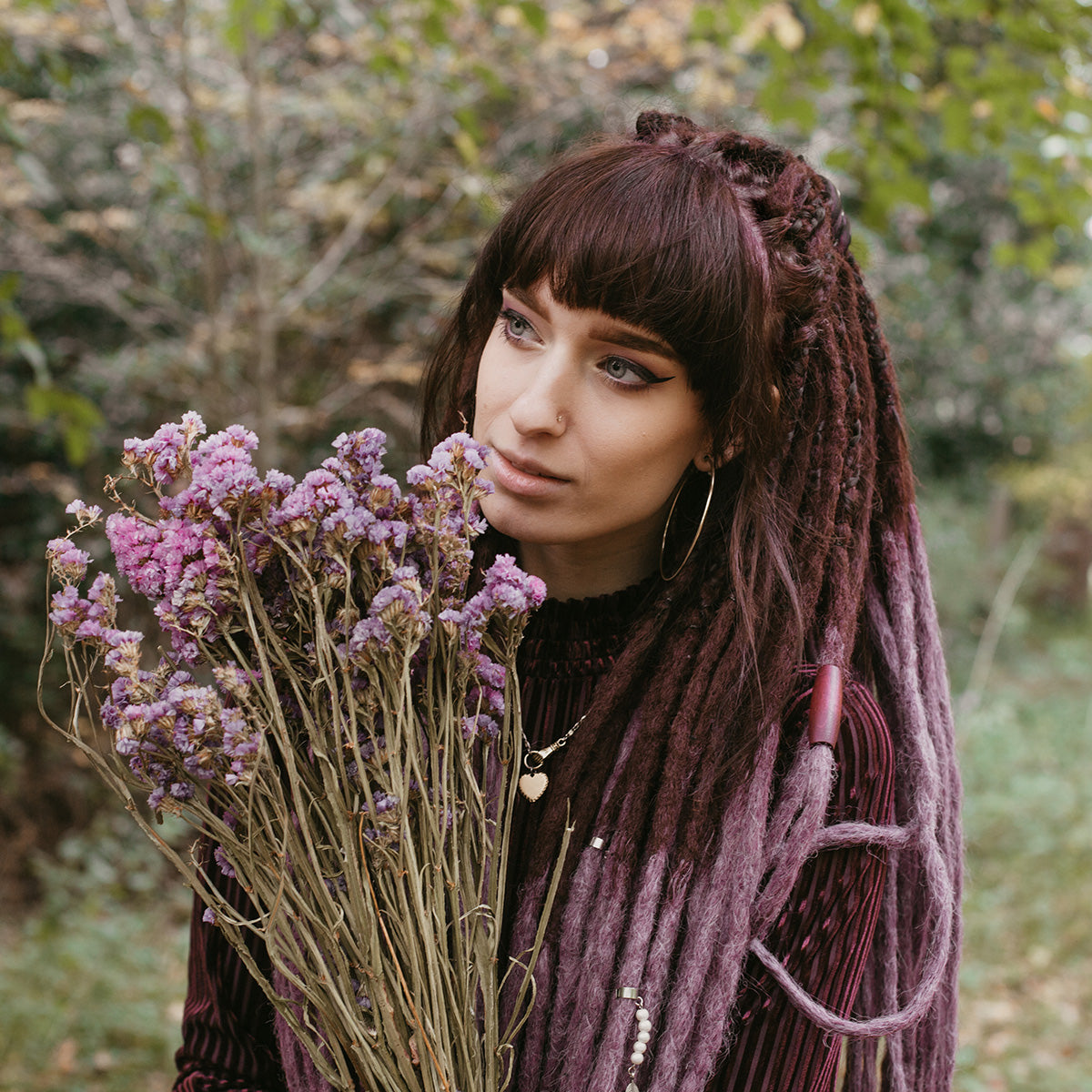 Do I want to wear my bangs/fringe loose or not when I wear Synthetic Dreads?