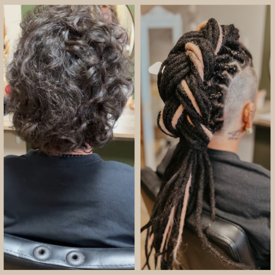 From short curly hair to mohawk Midnight Back length