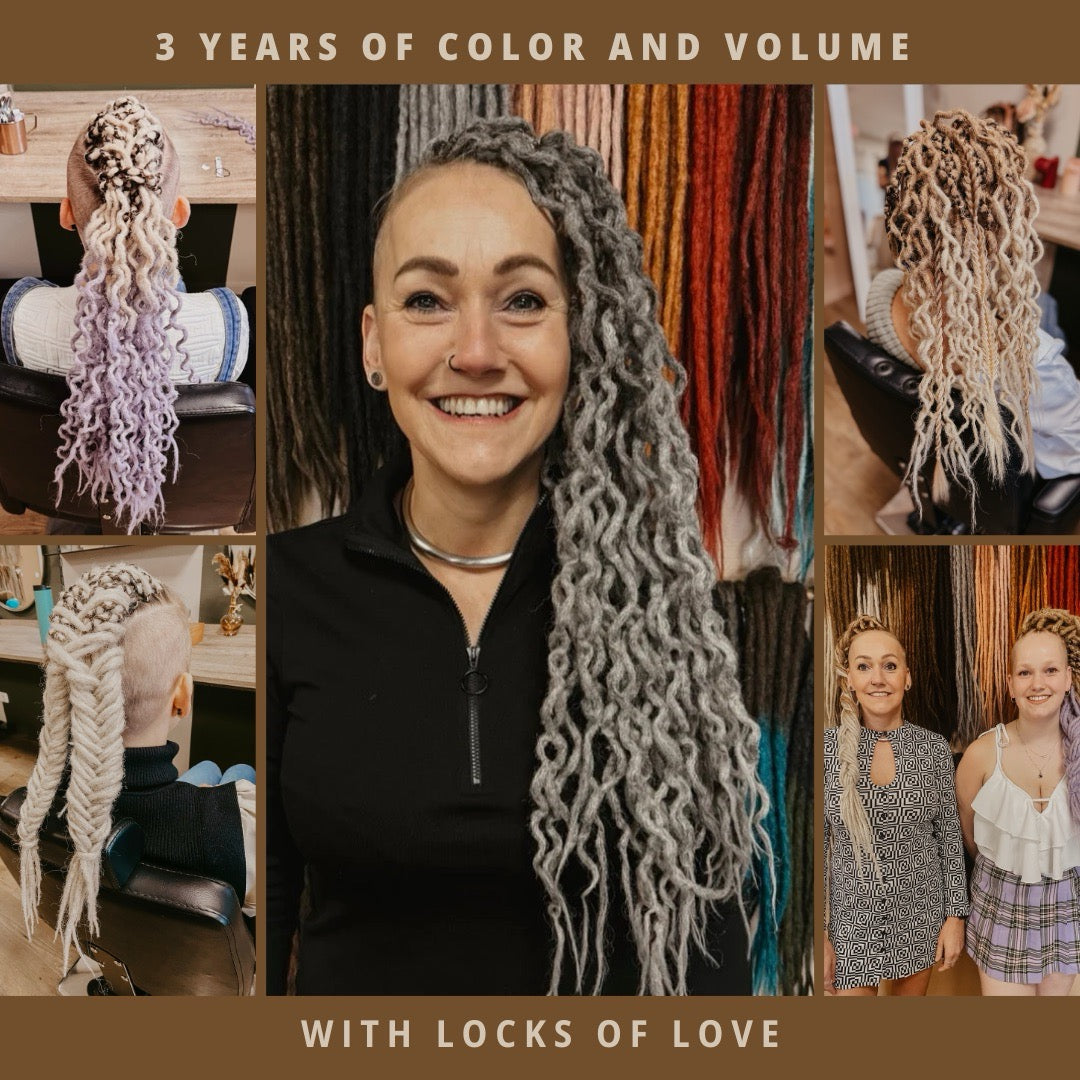 3 Years of Color and Volume: Nadera’s Mohawk Dreadlock Journey