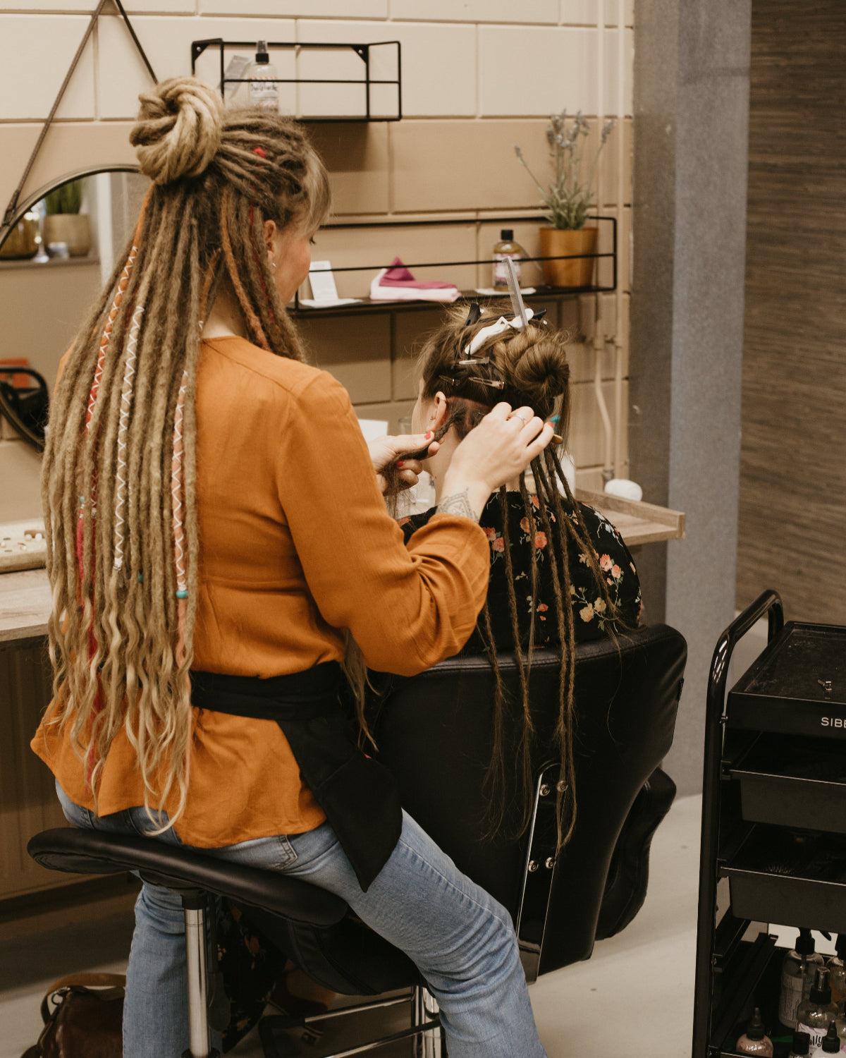 Existing dreadlocks at Dreadshop's Salon 