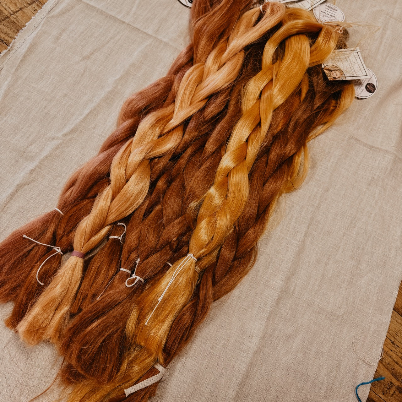 Ginger Synthetic Hair Braids in Bulk. Henlon Hair braids from Dreadshop warehouse, tangled and fluffy. 
