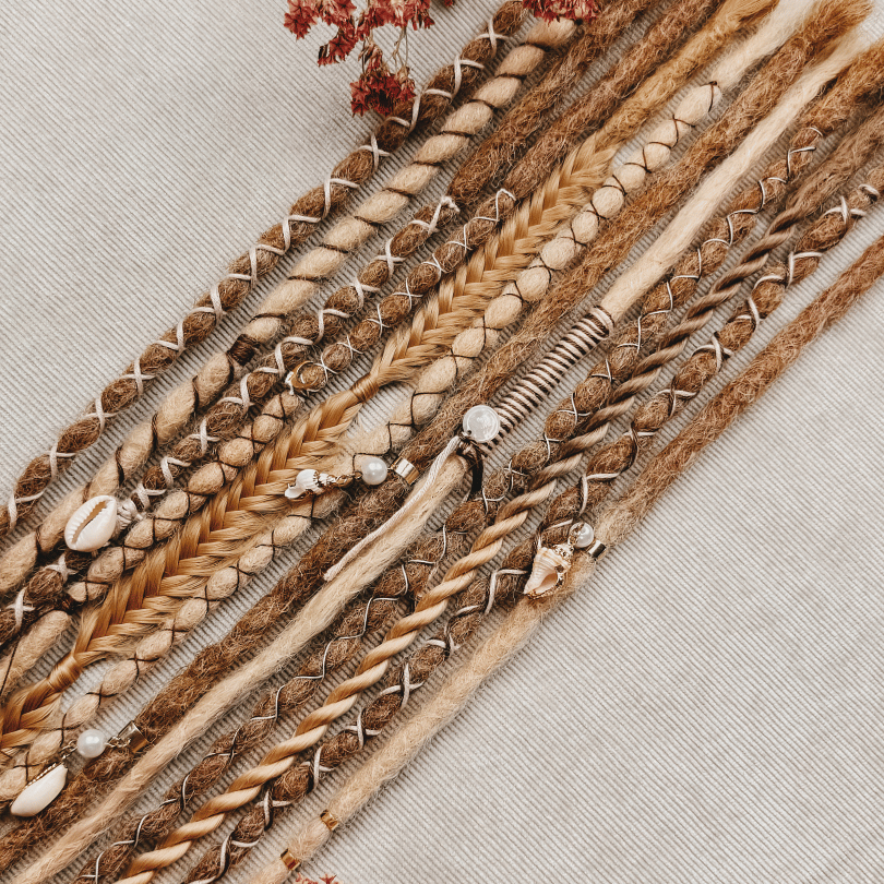 Decorated Dreadlocks Set | Beach Babe | with Braids | Dreadshop