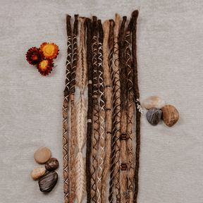 Decorated Dreadlocks Set | Caramelicious | with Braids | Dreadshop