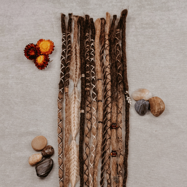 Decorated Dreadlocks Set | Caramelicious | with Braids | Dreadshop
