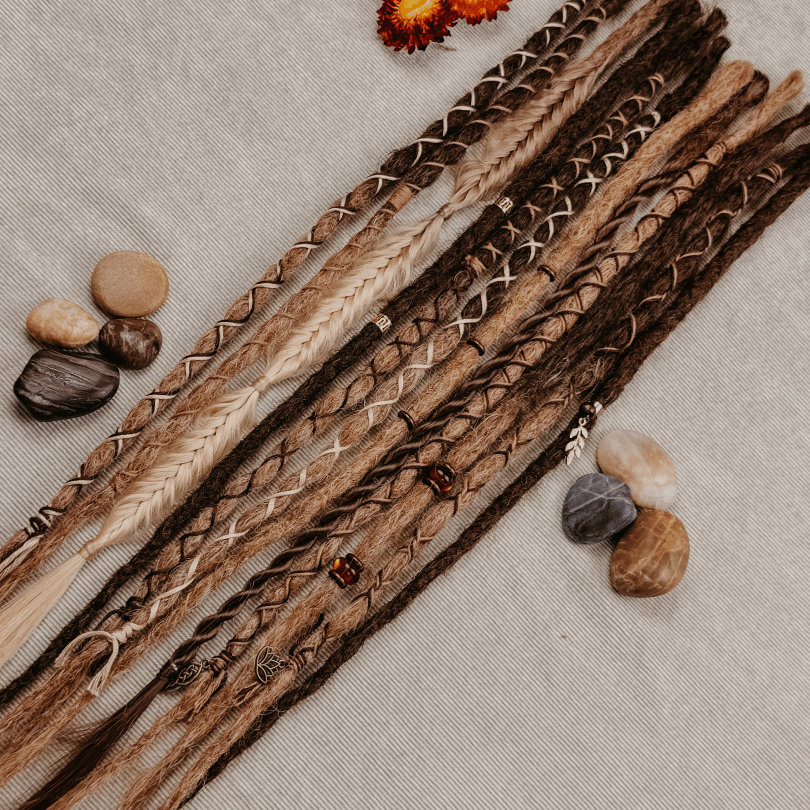 Decorated Dreadlocks Set | Caramelicious | with Braids | Dreadshop