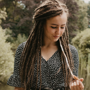 Synthetic Locks of Love Brown with Hair Wrap