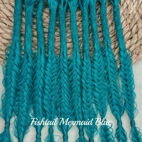 Dreadlock Fishtail Braid Locks of Love by Dreadshop Turquoise 