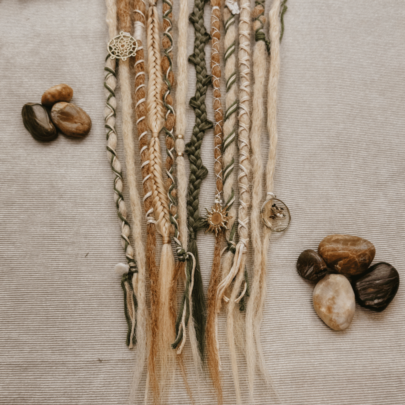 Decorated Dreadlocks Set | Mystic Fairy | with Braids | Dreadshop