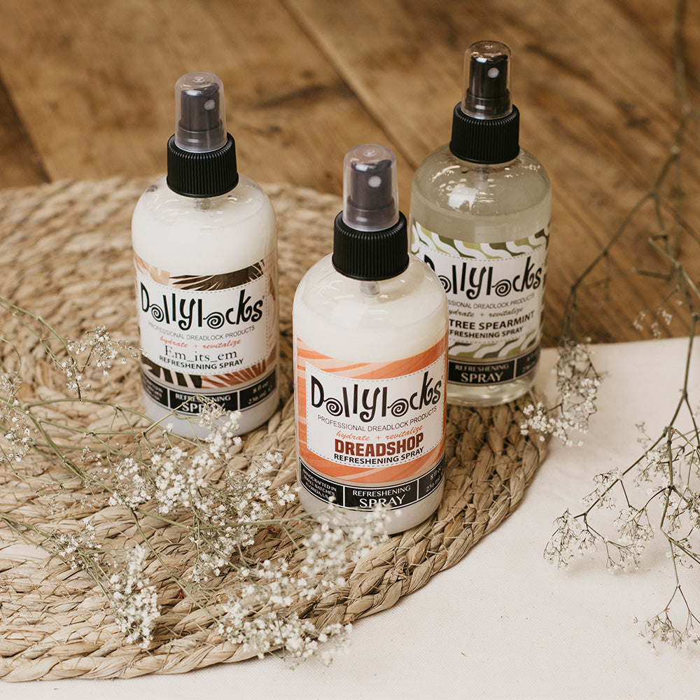 Dollylocks refreshing sprays, Dreadlock care, synthetic dreadcare