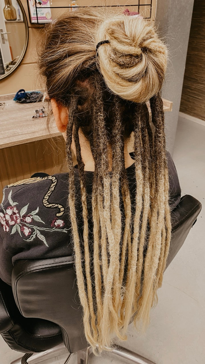 Partial Style Real Dreadlocks of Dreadshop Salon Client 
