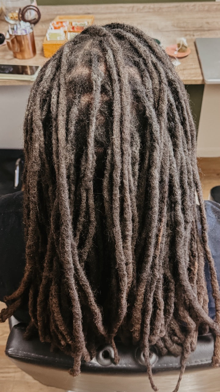 Dreadshop Salon Client, back of the head, real dreadlocks 
