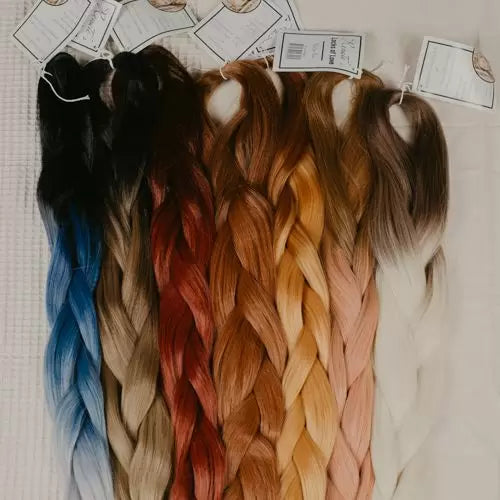 different colors of the Ombré henlon hair, synthetic hair, hair & tools