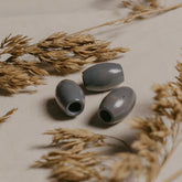 Grey Wooden beads, Accessories, Dreadlock decoration 