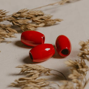 Red Wooden beads, Accessories, Dreadlock decoration 